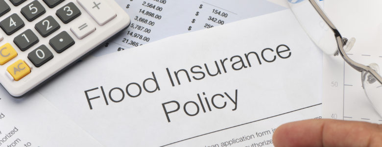 Close up of Flood insurance policy Form